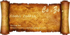 Csehi Zsófia névjegykártya