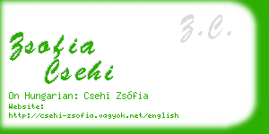 zsofia csehi business card
